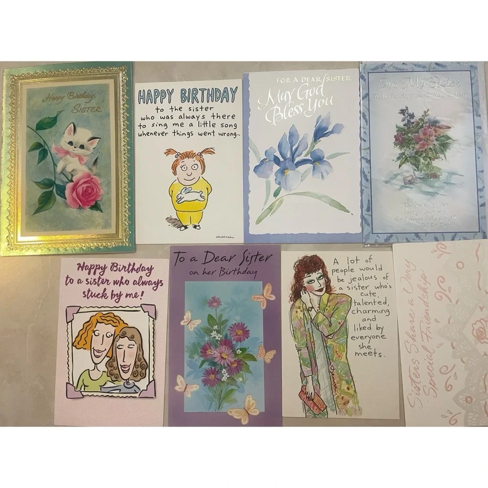 9 Happy Birthday Sister Greeting Cards